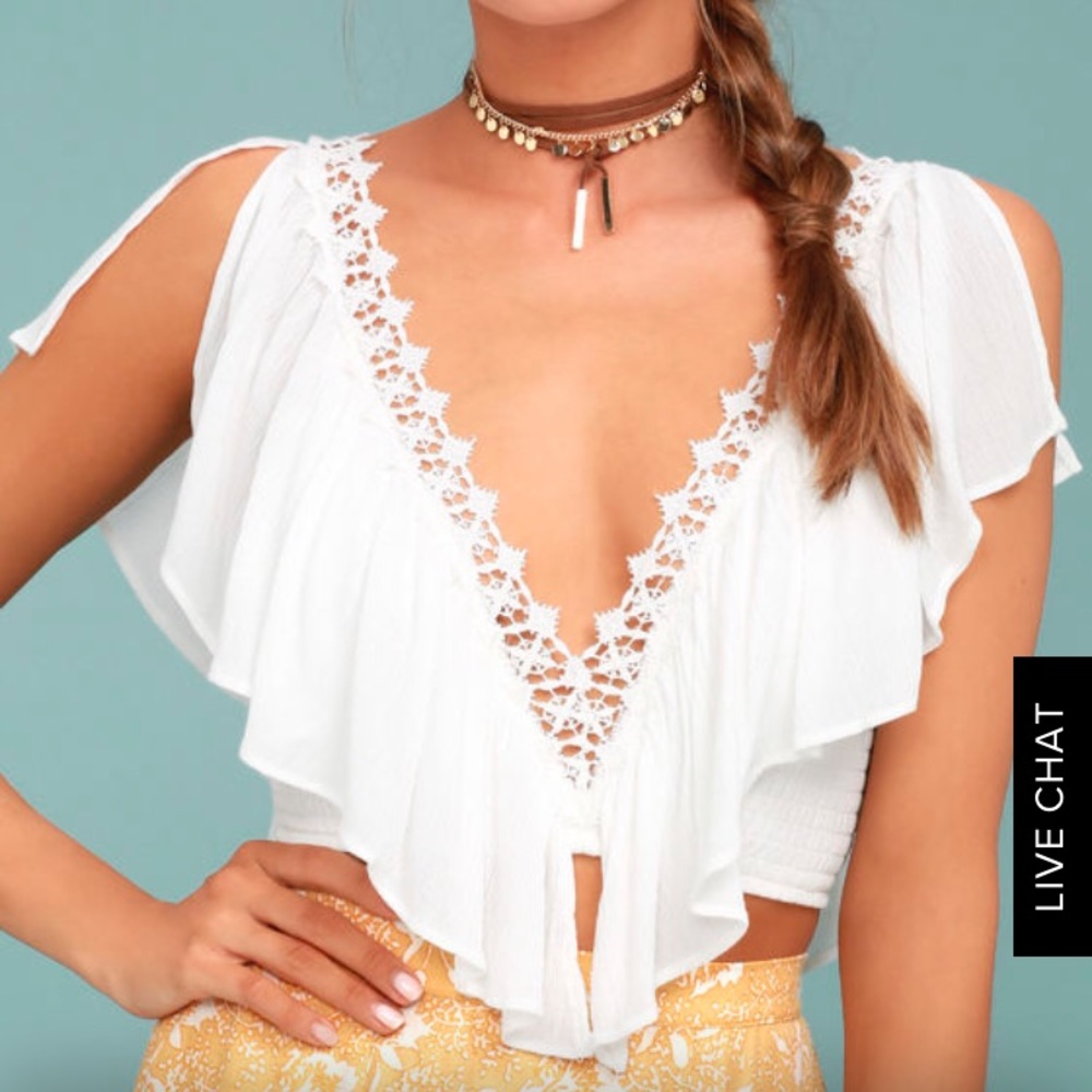 Lulus White Boho Top